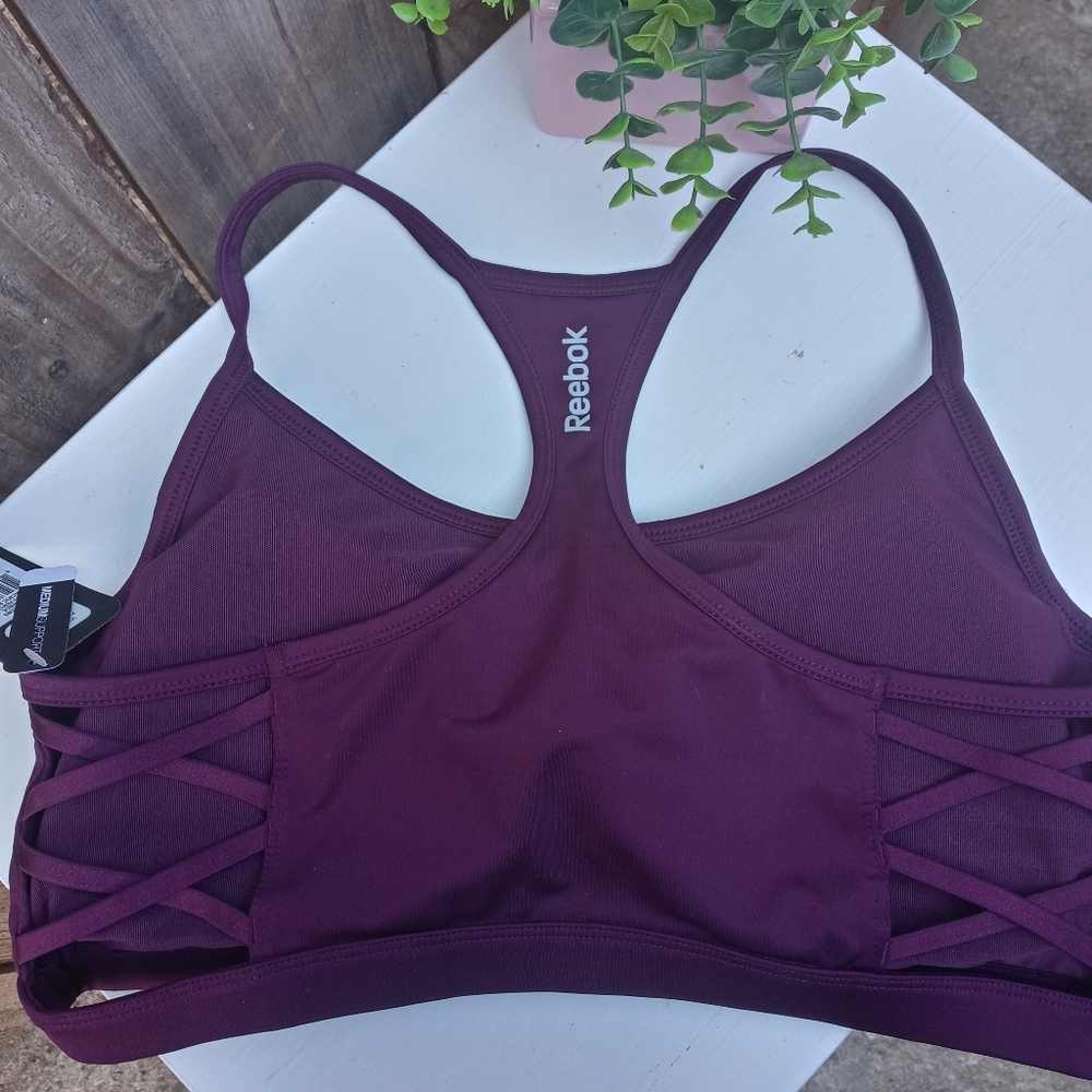 NWT Reebok Side Strappy Performance Bra Large - Picture 6 of 7